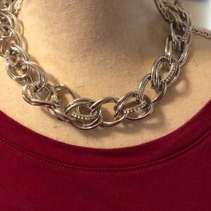 🌹Silver Chain Statement Necklace Set